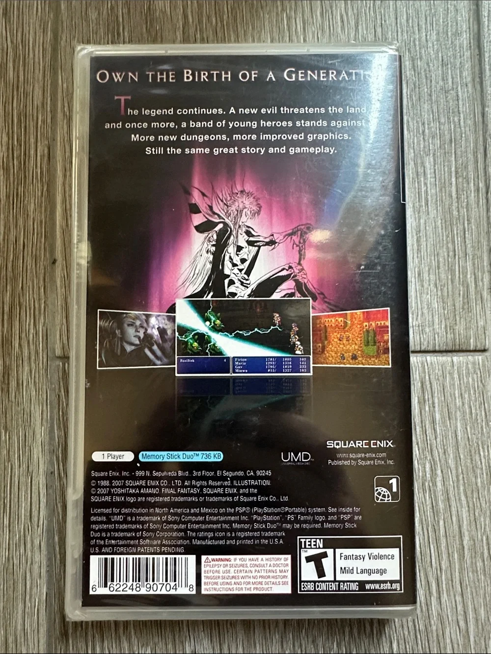 Final Fantasy II (PSP) - Pink & Black Cover